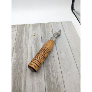 Androck Can Piercer Opener Wooden Handle Tool Steel Tempered 8" camping